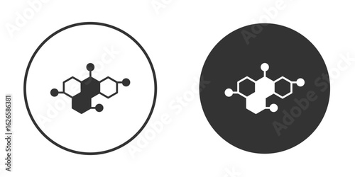 Hormones icon logo design illustration template. Solid Style