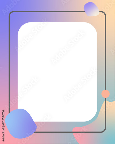 Modern abstract design featuring soft shapes and pastel colors in a creative layout suitable for digital or print media