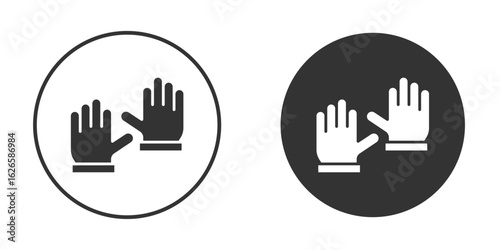 Gloves icon logo design illustration template. Solid Style