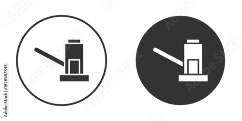 Floor sanding machine icon logo design illustration template. Solid Style