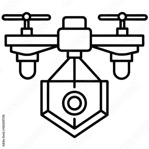 Quadcopter with camera payload drone aerial photography