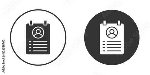 Curriculum icon logo design illustration template. Solid Style