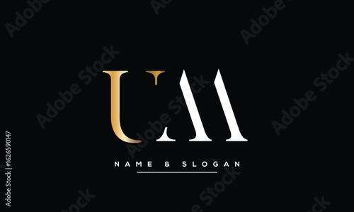 UM, MU, U, M Abstract Letters Logo Monogram