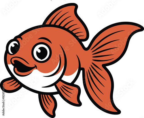 Goldfish logo vector silhouette