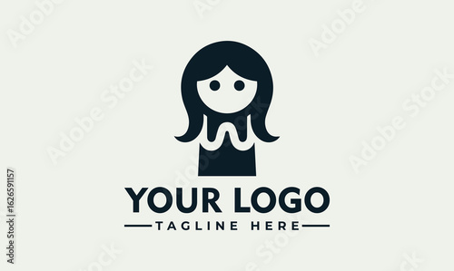 A minimalist logo design features a stylized person with hands clasped in front.