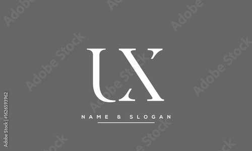 UX, XU, U, X Abstract Letters Logo Monogram