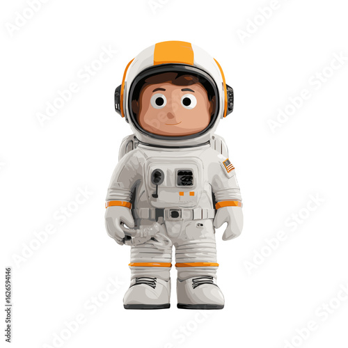 An astronaut standing ready for a space mission.
