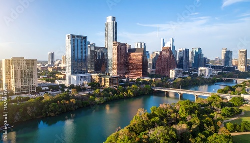 Panoramic city skyline view