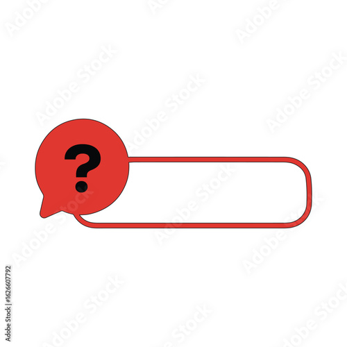 Question box faq vector text banner