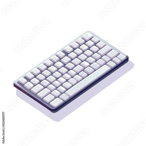 Minimal flat vector of a Keyboard Dust Cover, 2D icon-style illustration on white background