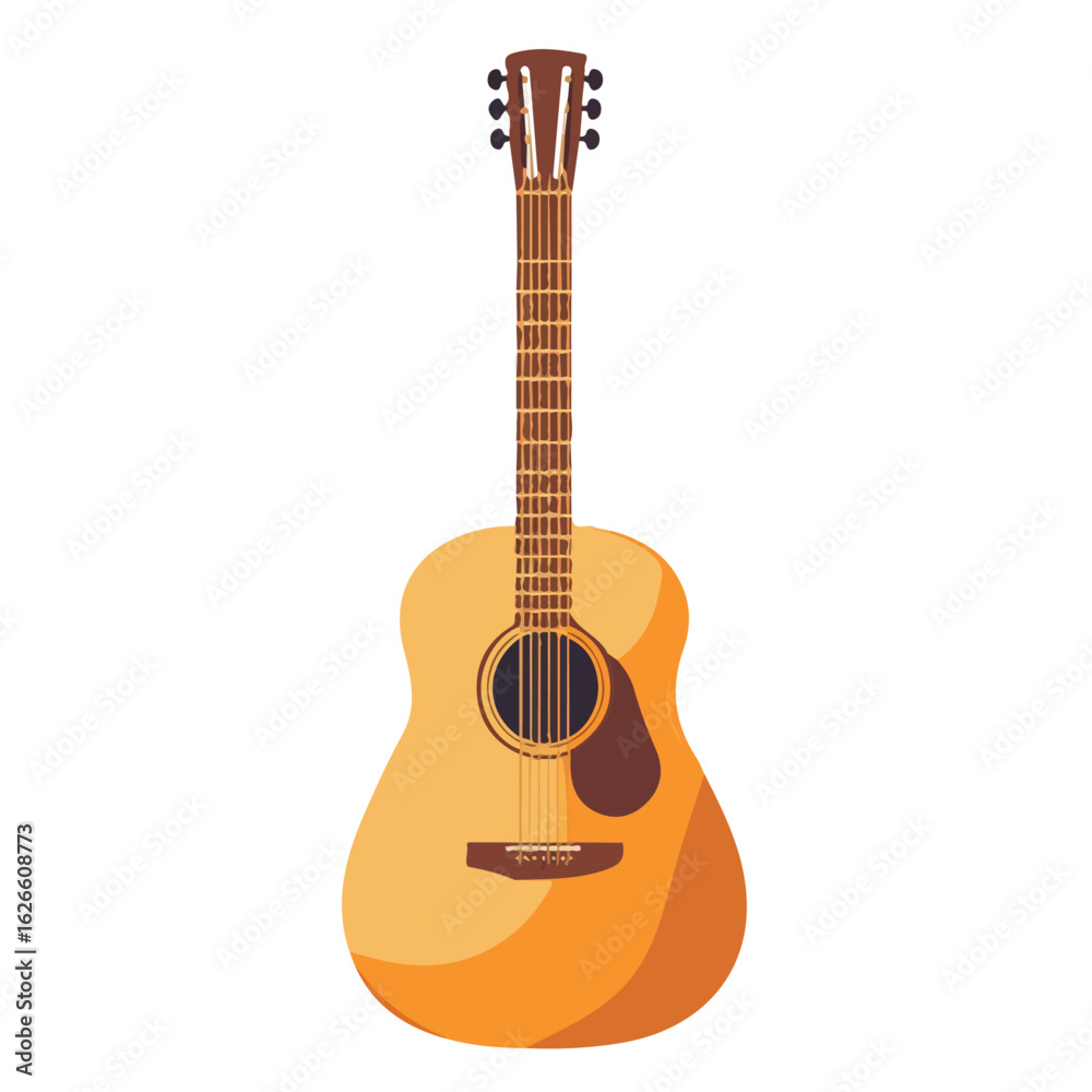 Fototapeta premium Guitar String Winder, flat style 2D vector image, isolated on a white background
