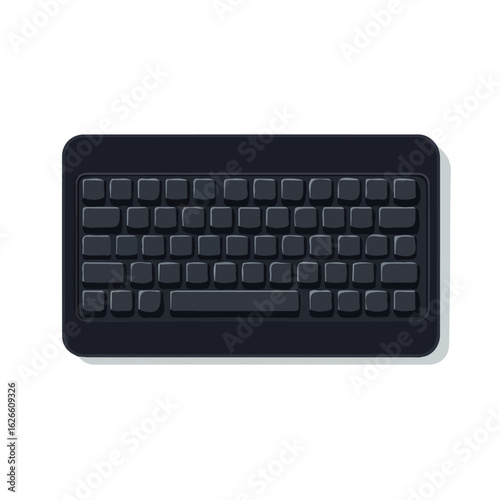 Minimal flat vector of a Keyboard Dust Cover, 2D icon-style illustration on white background