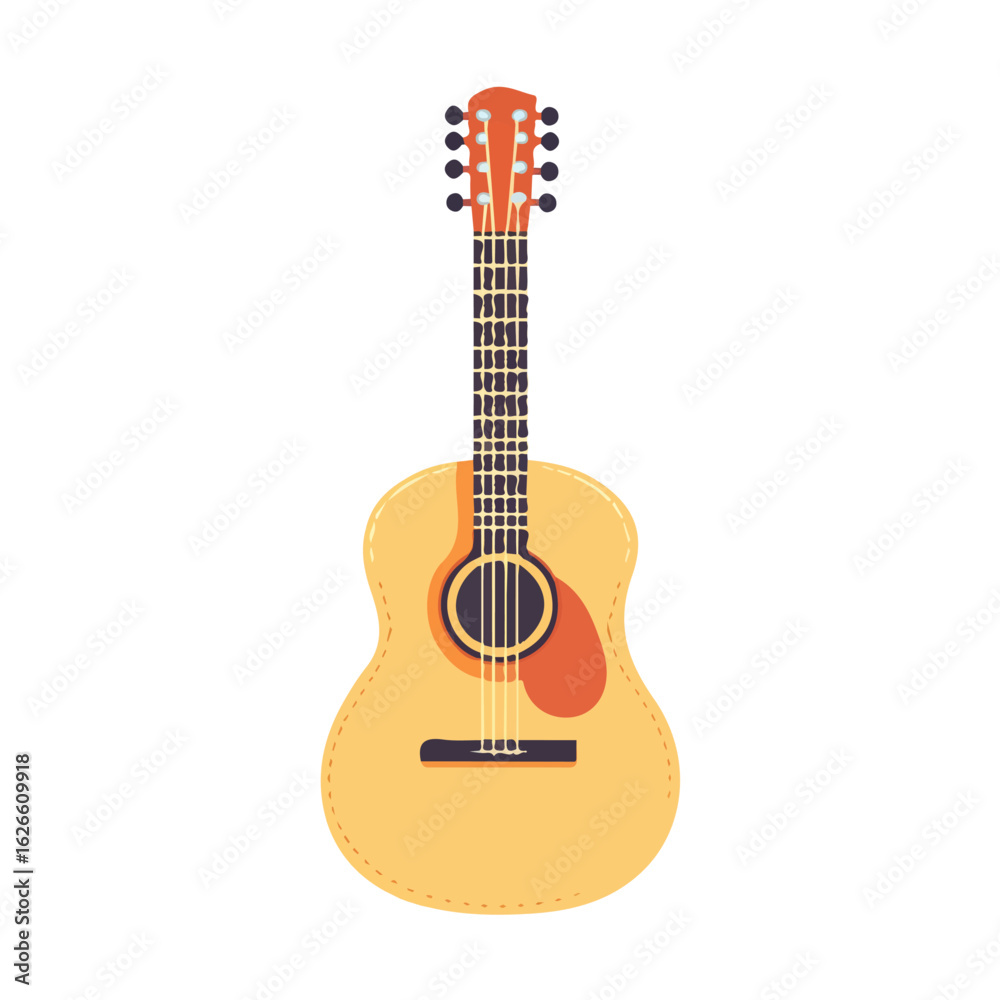 Obraz premium Guitar String Winder, flat style 2D vector image, isolated on a white background