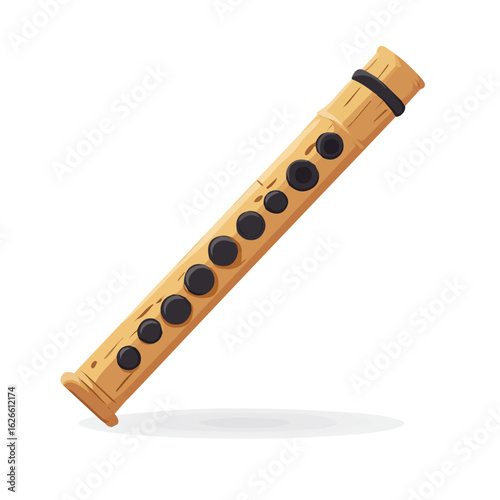 2D flat vector illustration of a Flute Headjoint Cork in icon style, isolated on white background