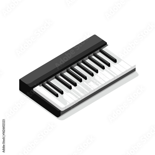 Keyboard Music Rest, flat style 2D vector image, isolated on a white background
