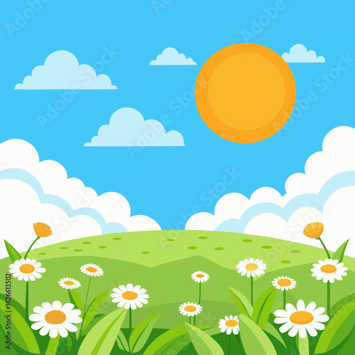meadow with flowers
