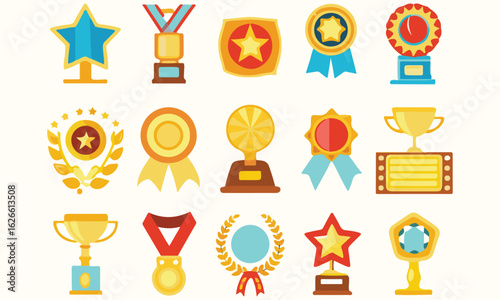 Award Icons, Trophy Clipart, Medal Vector, Winner Badge PNG, Prize Ribbon Images, Free Download