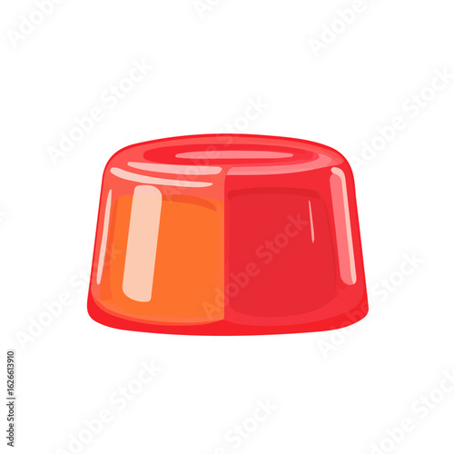 Jello, flat style 2D vector image, isolated on a white background