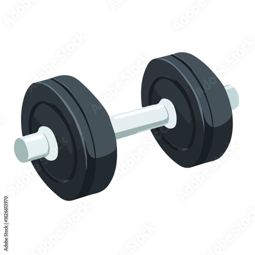 2D flat vector illustration of a Dumbbells in icon style, isolated on white background