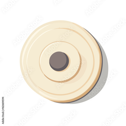 Flat 2D Finger Cymbals illustration, vector graphic in icon style, on white background