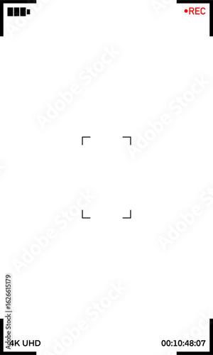 Recording Camera HUD – Camera REC viewfinder design vector 