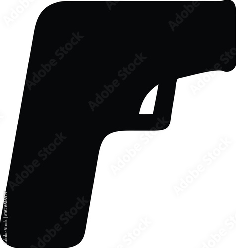 Black silhouette of a thermometer gun temperature infrared