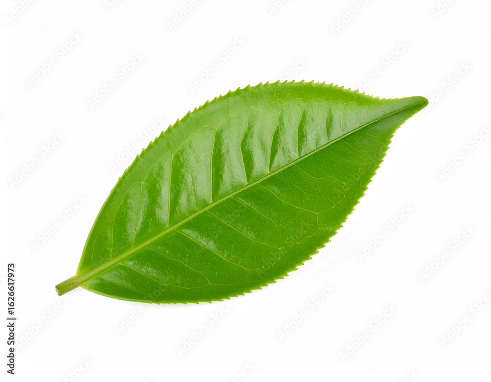 Fototapeta premium green leaf isolated on white