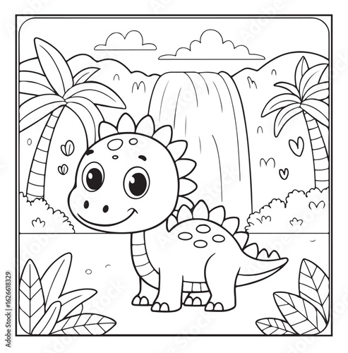 coloring book with funny cartoon animals