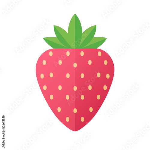 Strawberry Icon Isolated on a Transparent Background 