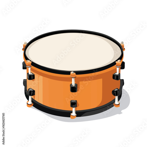 Flat 2D Marching Snare illustration, vector graphic in icon style, on white background