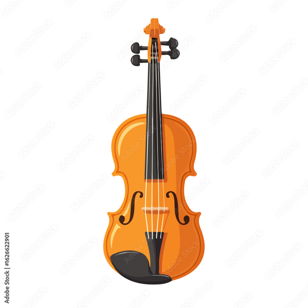 Fototapeta premium Violin Rosin, flat style 2D vector image, isolated on a white background