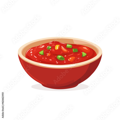 Minimal flat vector of a Sambal, 2D icon-style illustration on white background