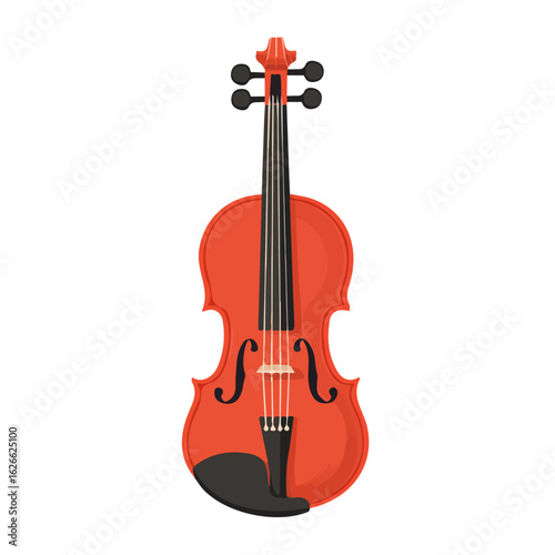 Minimal flat vector of a Violin Mute, 2D icon-style illustration on white background