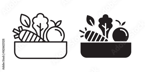 Vegetable icon, outline style icon for web site or mobile app, vector graphics
