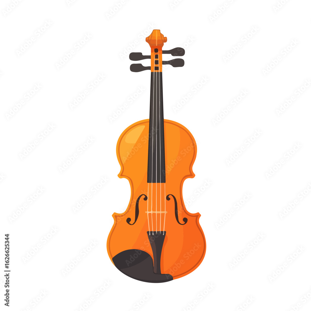 Fototapeta premium Flat 2D Violin Rosin illustration, vector graphic in icon style, on white background