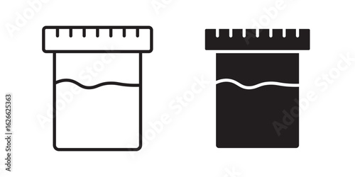 Urine test icon, outline style icon for web site or mobile app, vector graphics