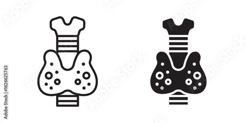 Thyroid icon, outline style icon for web site or mobile app, vector graphics
