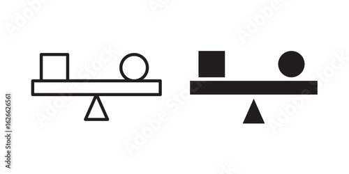 Stability icon, outline style icon for web site or mobile app, vector graphics