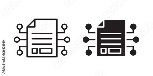 Smart contract icon, outline style icon for web site or mobile app, vector graphics