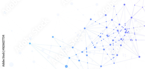 Network background. Connections with points, lines, and people icons. Vector technology background	