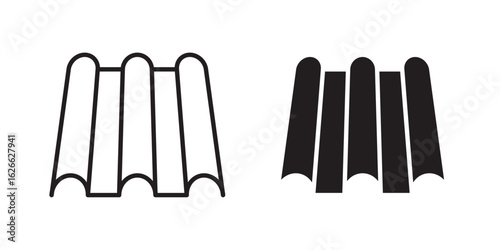 Roof tile icon, outline style icon for web site or mobile app, vector graphics