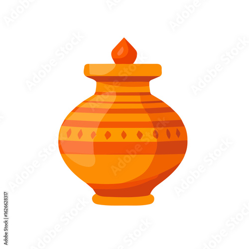 2D flat vector illustration of a Punarnava in icon style, isolated on white background