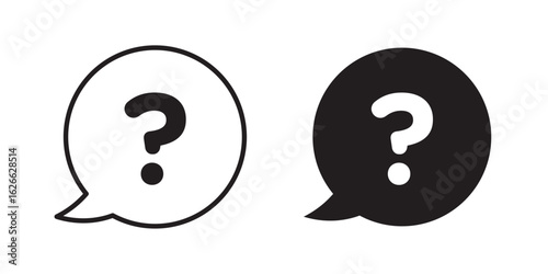 Question icon, outline style icon for web site or mobile app, vector graphics