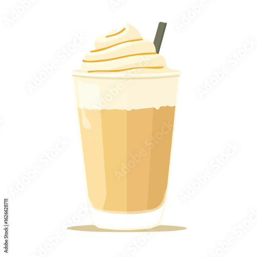 Lassi, flat style 2D vector image, isolated on a white background