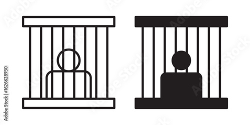 Prison icon, outline style icon for web site or mobile app, vector graphics
