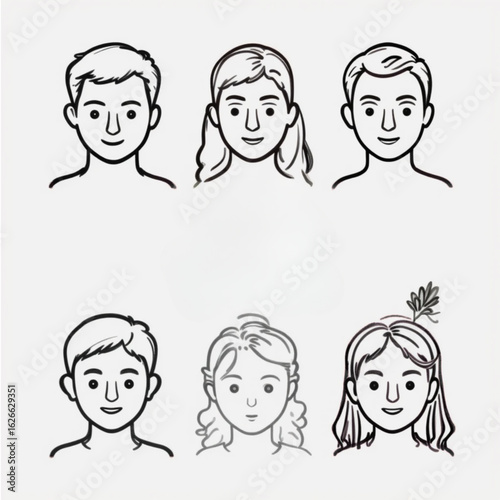 Diverse faces showcasing individuality, perfect for branding, identity, and human connection concepts.
