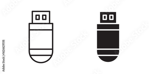 Pendrive icon, outline style icon for web site or mobile app, vector graphics