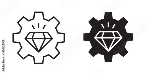 Operational excellence icon, outline style icon for web site or mobile app, vector graphics