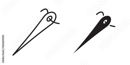 Needle icon, outline style icon for web site or mobile app, vector graphics