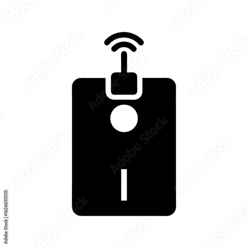 Silhouette of light switch with touch screen interface for smart home installations
